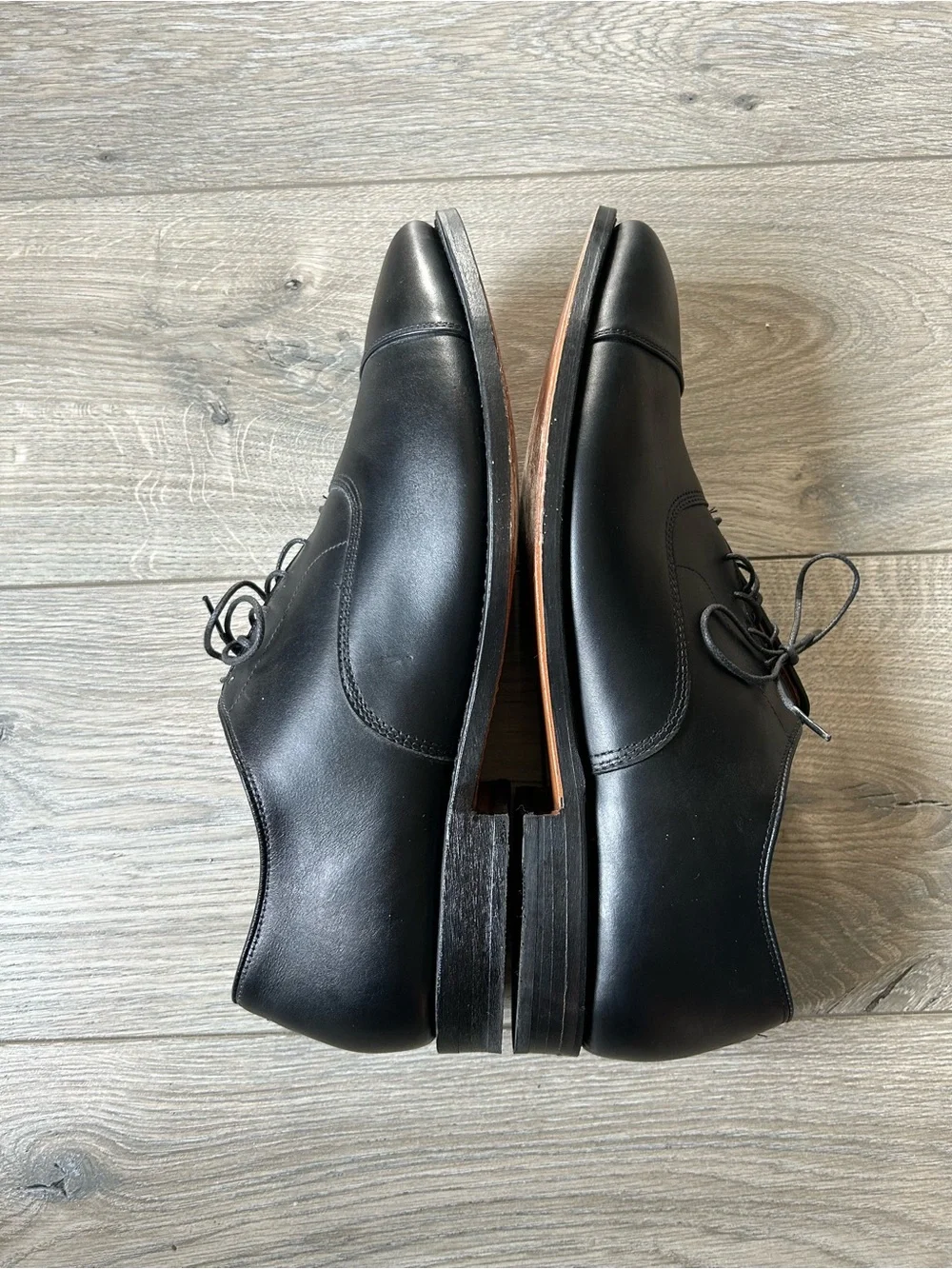 ALLEN  EDMONDS BENCH WELT PORT WASHINGTON BLACK LEATHER DRESS SHOES Size 13